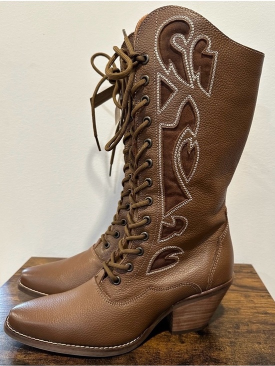 dingo Shoes - Dingo Women’s Tan Brown San Miguel Leather Cowboy Boots NWT Size 7.5